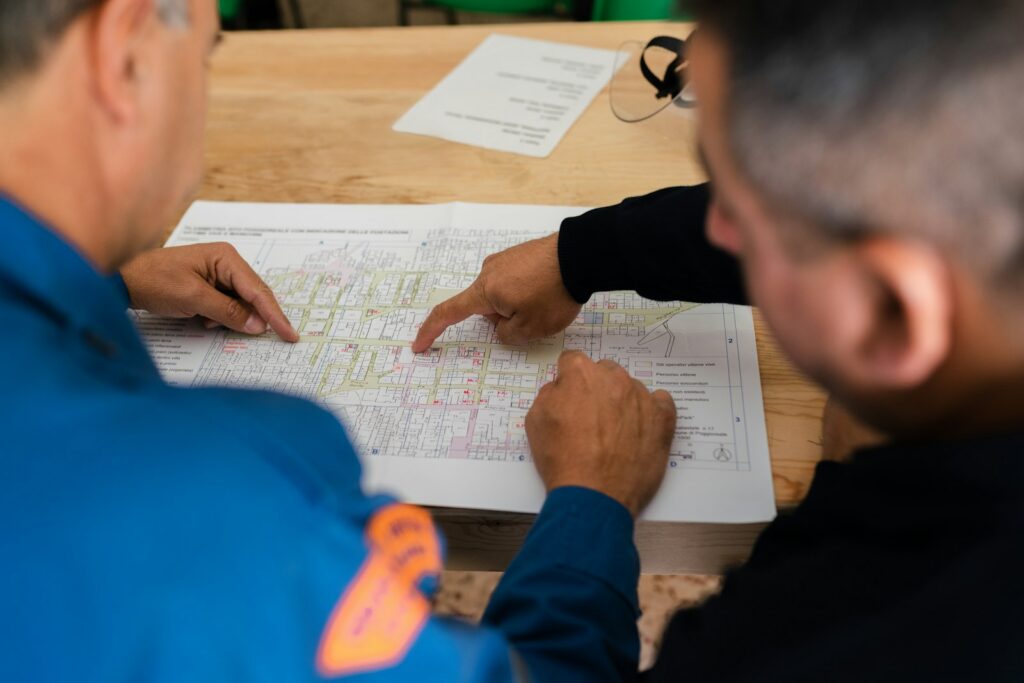 Projectoverleg over de bouwtekening